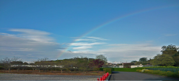 47番・宝玉院近くでは綺麗な虹が見えた